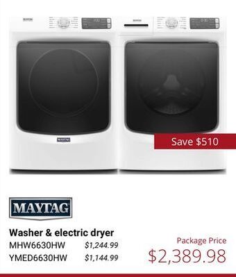 Canadian Appliance Source Maytag washer & electric dryer offer