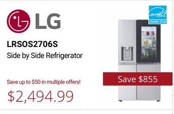 Canadian Appliance Source Lg side by side refrigerator offer