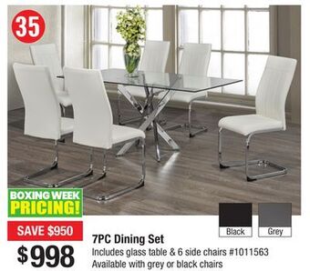 Bad Boy Superstore 7pc dining set offer