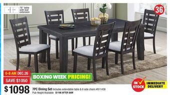 Bad Boy Superstore 7pc dining set offer