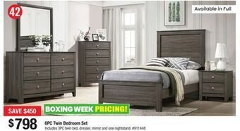 Bad Boy Superstore 6pc twin bedroom set offer