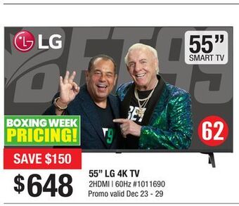 Bad Boy Superstore 55" lg 4k tv offer