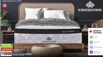 Bad Boy Superstore M.d lastman king euro top mattress offer