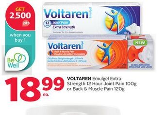 Rexall Voltaren emulgel extra strength 12 hour joint pain 100g or back & muscle pain 120g offer