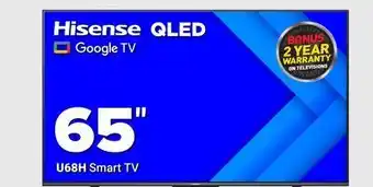 Visions Electronics Hisense qled 65" u68h smart tv offer
