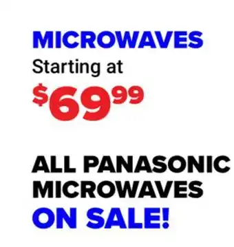 Visions Electronics Panasonic microwaves offer