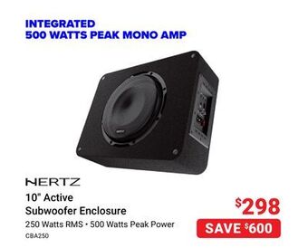 Visions Electronics 10" active subwoofer enclosure offer