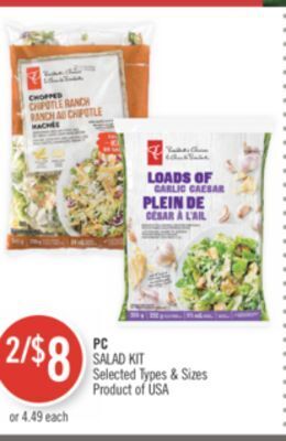 Shoppers Drug Mart Pc salad kit offer