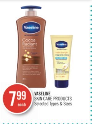 Shoppers Drug Mart Vaseline skin care products offer