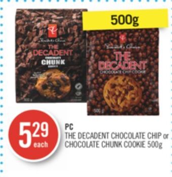 Shoppers Drug Mart Pc the decadent chocolate chip or chocolate chunk cookie offer