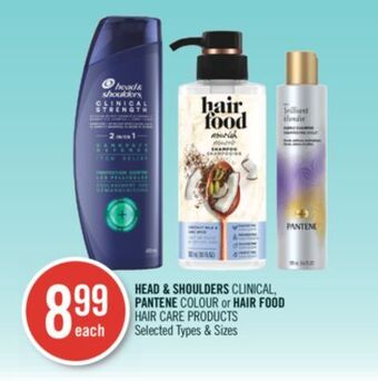Shoppers Drug Mart Head & shoulders clinical, pantene colour or hair food hair care products offer