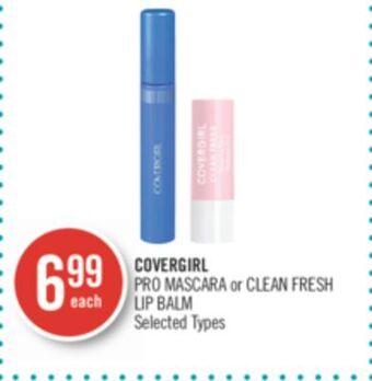 Shoppers Drug Mart Covergirl pro mascara or clean fresh lip balm offer