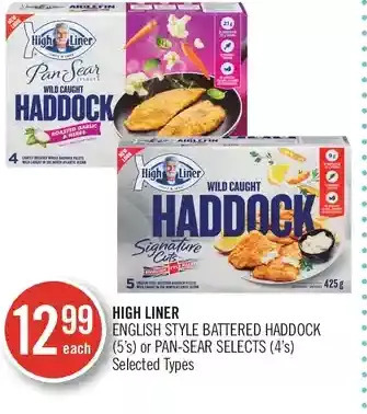 Shoppers Drug Mart High liner english style battered haddock or pan-sear selects offer