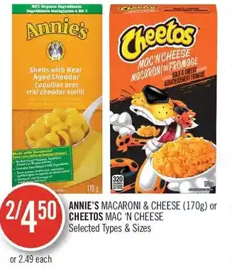 Shoppers Drug Mart Annie's macaroni & cheese or cheetos mac 'n cheese offer