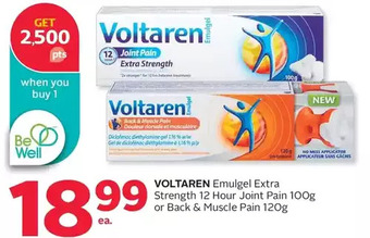Rexall Voltaren emulgel extra strength 12 hour joint pain or back & muscle pain offer