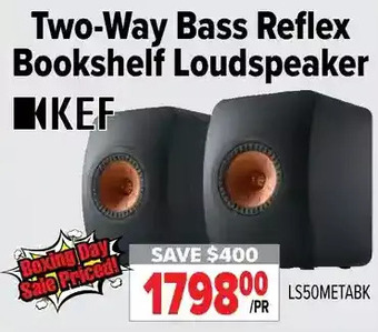 2001 Audio Video Kef two-way bass reflex bookshelf loudspeaker offer