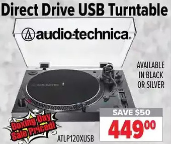 2001 Audio Video Audio-technica direct drive usb turntable offer