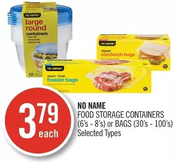 Shoppers Drug Mart No name food storage containers or bags offer