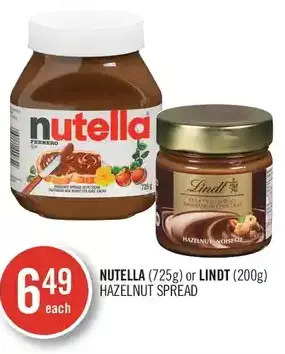Shoppers Drug Mart Nutella or lindt hazelnut spread offer