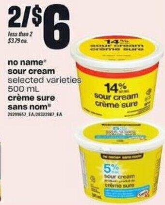 Independent Grocer no name Sour Cream 500 ml offer