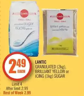 Shoppers Drug Mart Lantic granulated, brilliant yellow or icing sugar offer