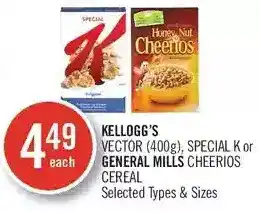 Shoppers Drug Mart Kellogg's vector, special k or general mills cheerios cereal offer