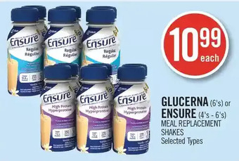 Shoppers Drug Mart Glucerna or ensure meal replacement shakes offer