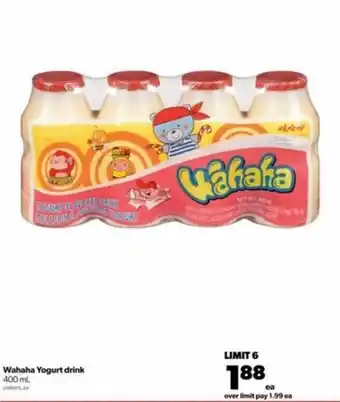 Real Canadian Superstore Wahaha Yogurt drink 400ml offer