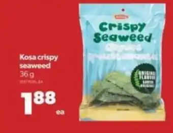 Real Canadian Superstore Kosa crispy seaweed 36g offer