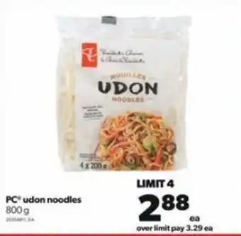 Real Canadian Superstore PC udon noodles 800g offer