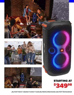Visions Electronics Jbl party speakers offer