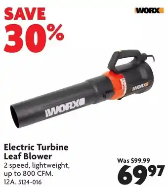 Home Hardware Work electric turbine leaf blower offer