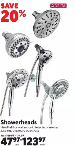 Home Hardware Delta showerheads offer