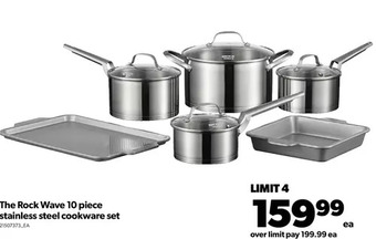 Real Canadian Superstore The rock wave 10 piece stainless steel cookware set offer