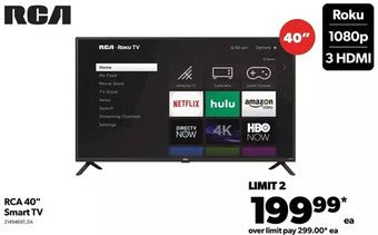 Real Canadian Superstore Rca 40" smart tv offer