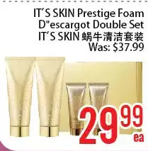 Bestco Food Mart It's skin prestige foam d'escargot double set offer