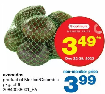 Wholesale Club Avocados offer