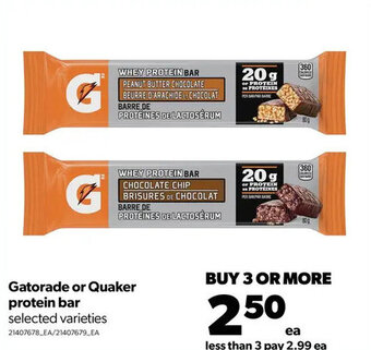 Real Canadian Superstore Gatorade or Quaker Protein Bar offer