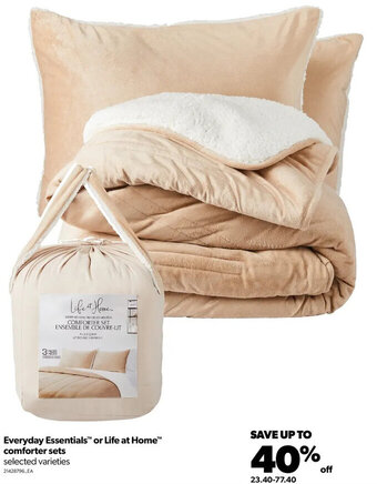 Real Canadian Superstore Everyday Essentials or Life at Home Comforter Sets offer