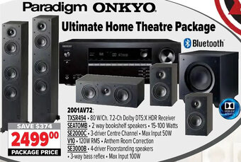 2001 Audio Video Paradigm Ultimate Home Theatre Package offer