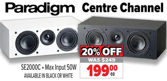 2001 Audio Video Paradigm Centre Channel offer