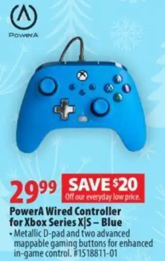 London Drugs Power A Wired Controller for Xbox Series X/S-Blue offer