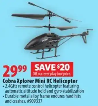 London Drugs Cobra Xplorer Mini RC Helicopter offer