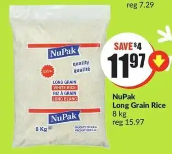 FreshCo NuPak Long Grain Rice 8kg offer