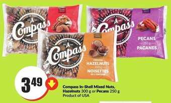 FreshCo Compass In-Shell Mixed Nuts, Hazelnuts 300g or Pecans 250g Product of USA offer