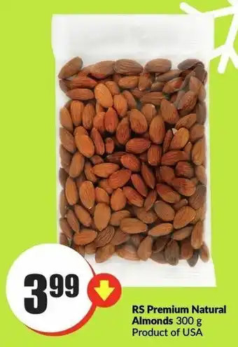 FreshCo RS Premium Natural Almonds 300g Product of USA offer