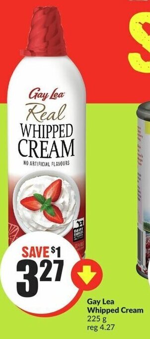 FreshCo Gay Lea Whipped Cream 225g offer