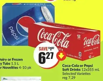FreshCo Coca-Cola or Pepsi Soft Drinks 12x355ml offer