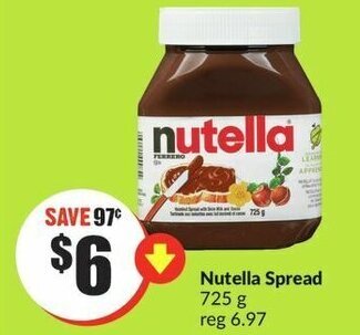 FreshCo Nutella Spread 725g offer