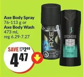 FreshCo Axe Body Spray 76-113 g or Axe Body Wash 473ml offer